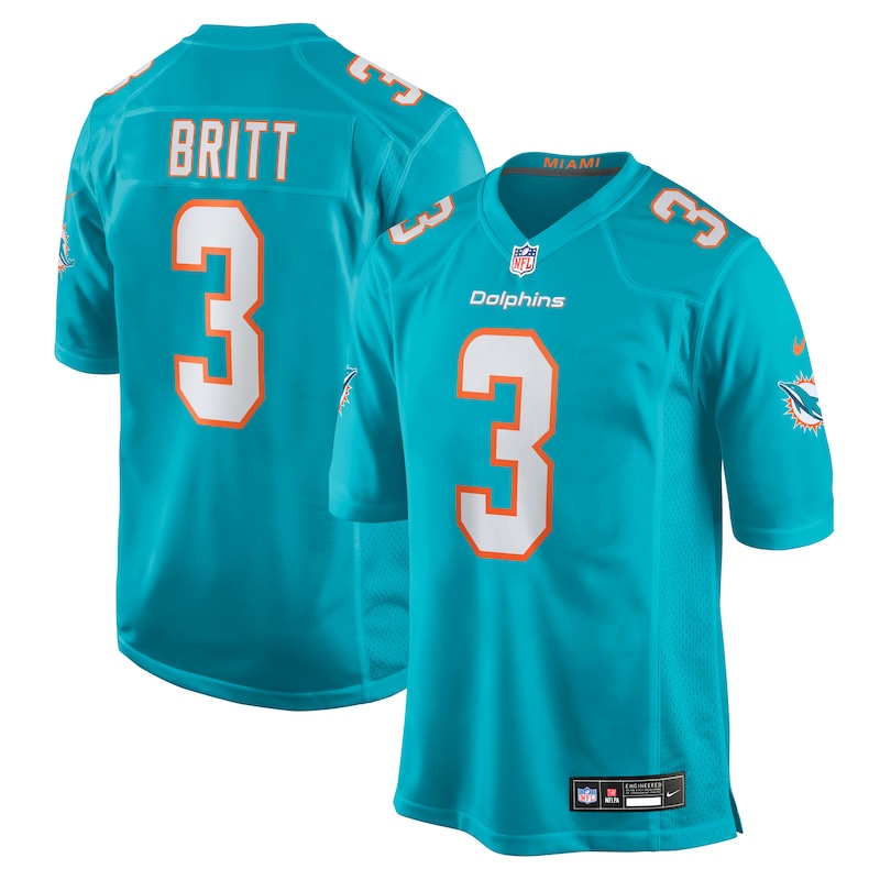 None K.J. Britt MIA Dolphins Timeless Top-Grade Jersey for NFL Fans