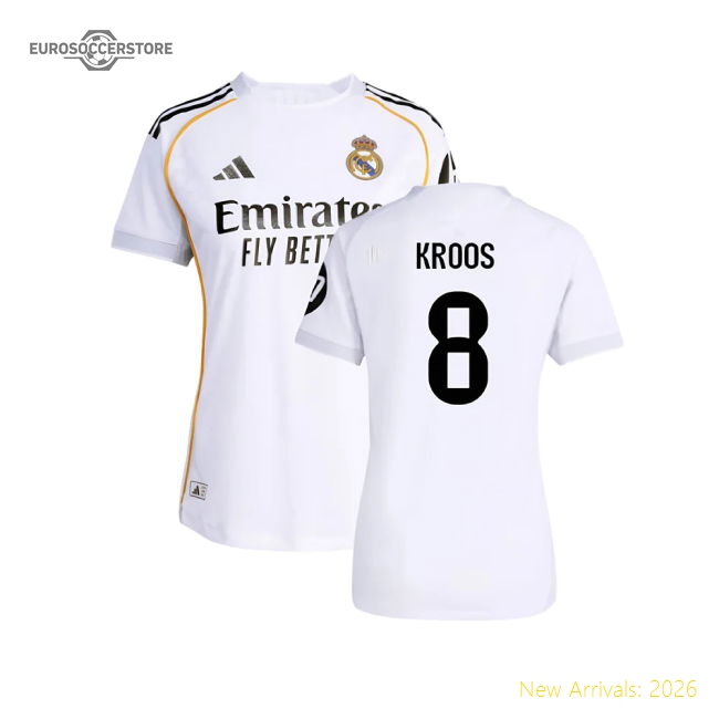 S Real Madrid Female 2025 Home Jersey Shirt Football Fan Supporter Match Day Supporter Collection