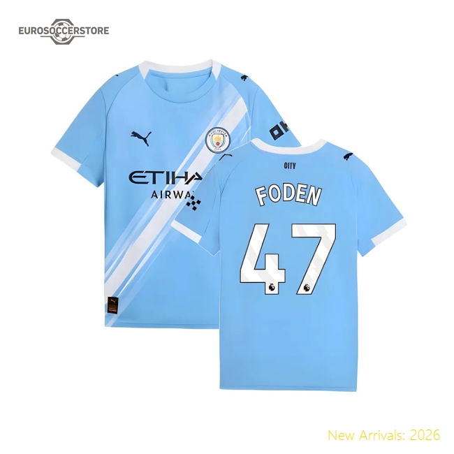 Manchester City Children 2025 Home Jersey Shirt Football Fan For Football Fans