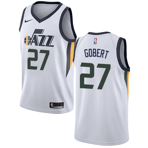 UTA White Nike U. Jazz #27 NBA Jersey Basketball Jersey Game Day Wear