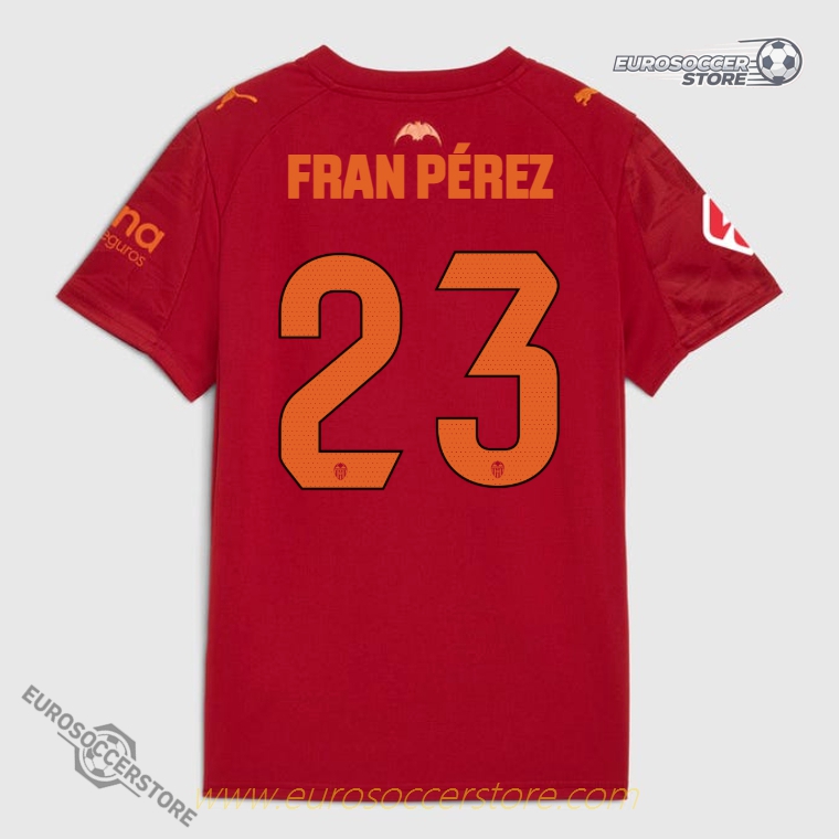 FRAN PÉREZ's 23 Away Jersey for Valencia CF in the 25-26 Season