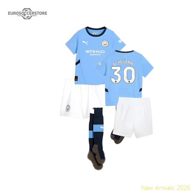 2024-2025 Man City Home Mini Kit (Echeverri 30)