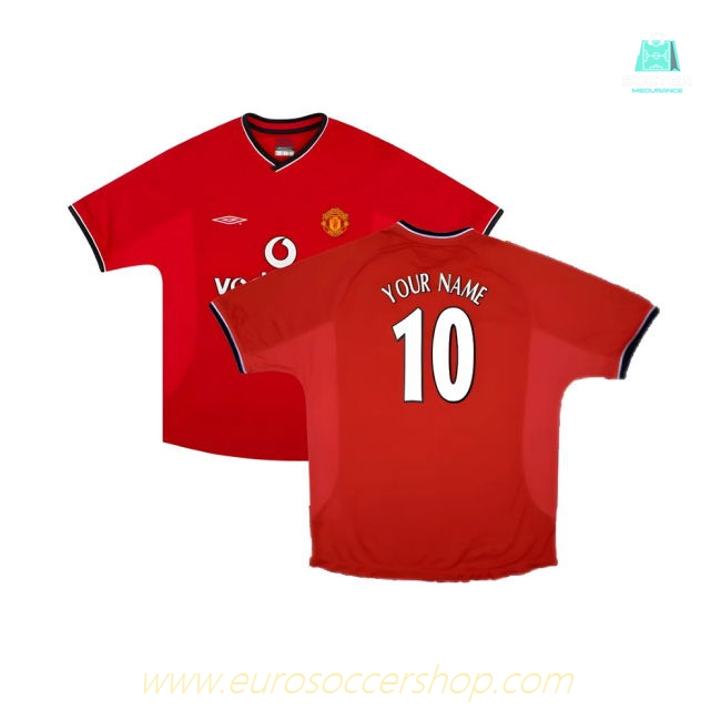 Manchester United 2000-02 Home Shirt ((Excellent) XXL) (Your Name)