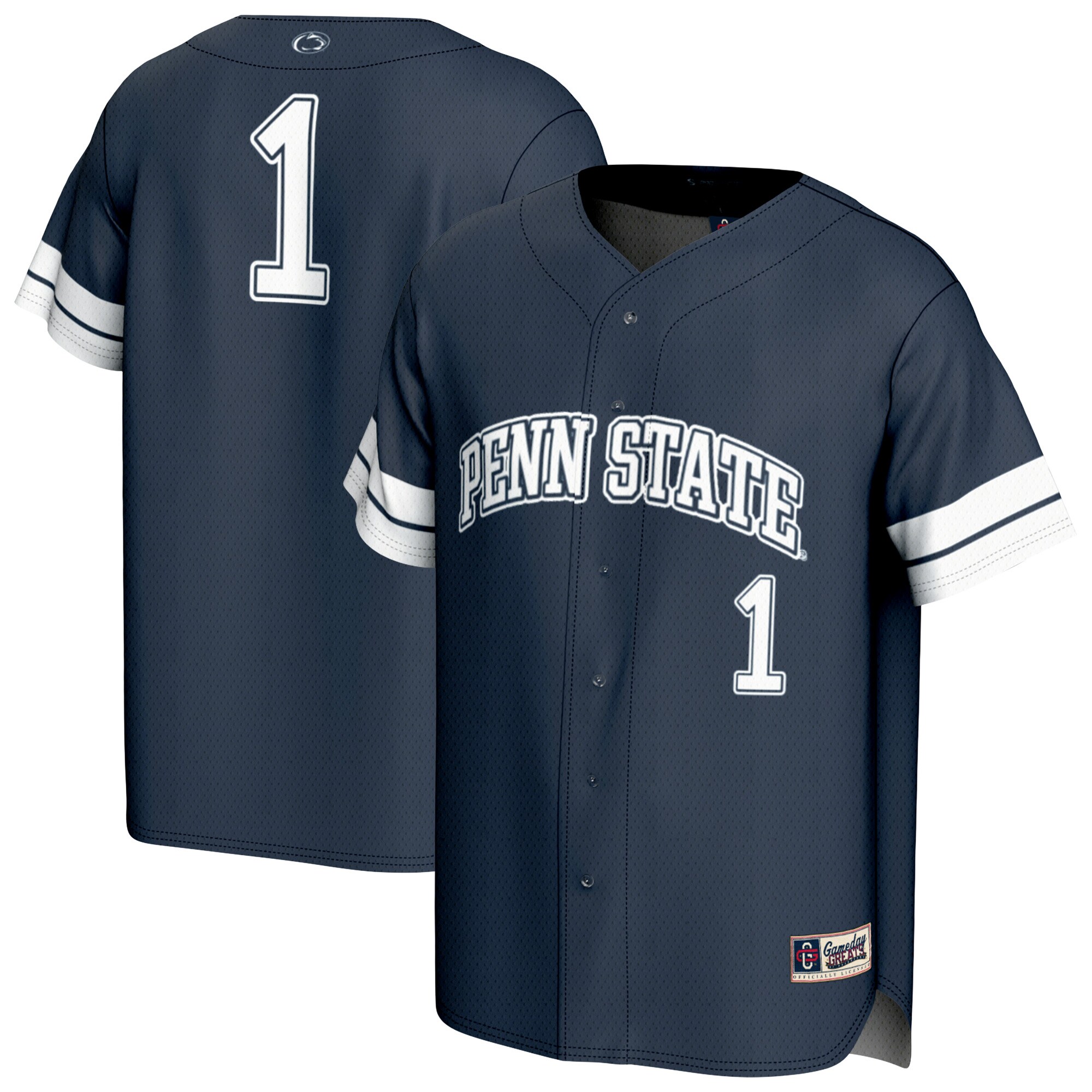 [DDG] Penn State Nittany Lions GameDay Greats Unisex Lightweight Collegiate Baseball Fashion Jersey - Navy