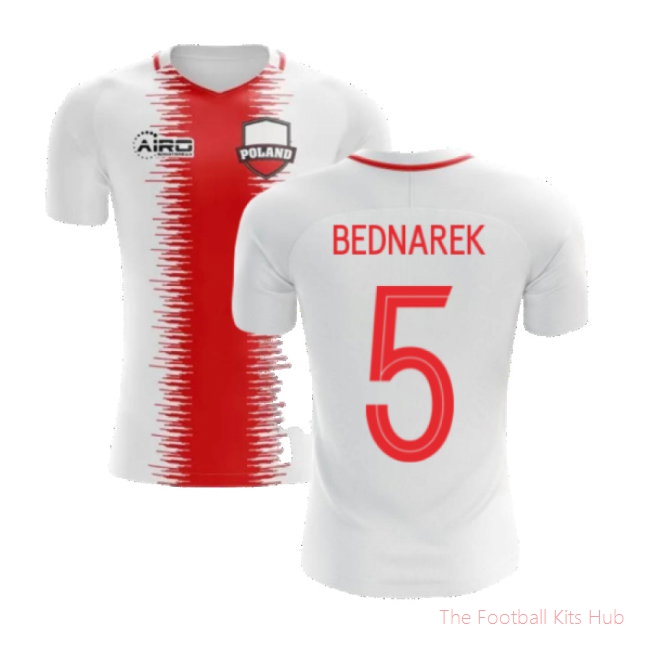 [JED] 2025/26 Poland Home Football Shirt (Bednarek 5) - Kids