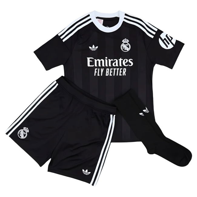 Real Madrid 2025-2026 Kit (Black) | Player Issue | Durable