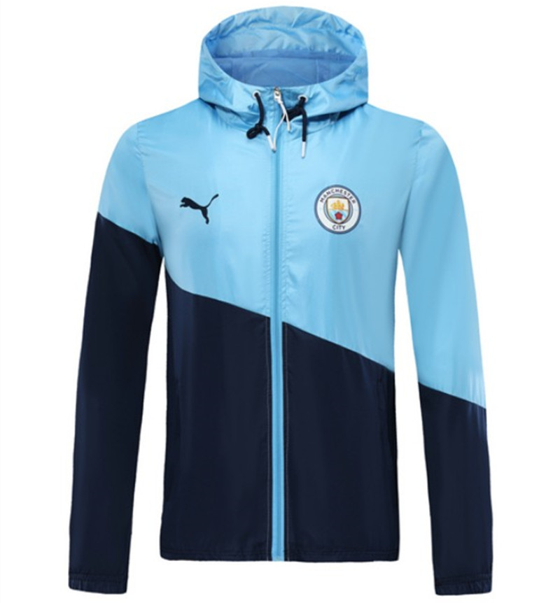Moisture Wicking Machester city 2019-20 Home Blue Jacket Hoody