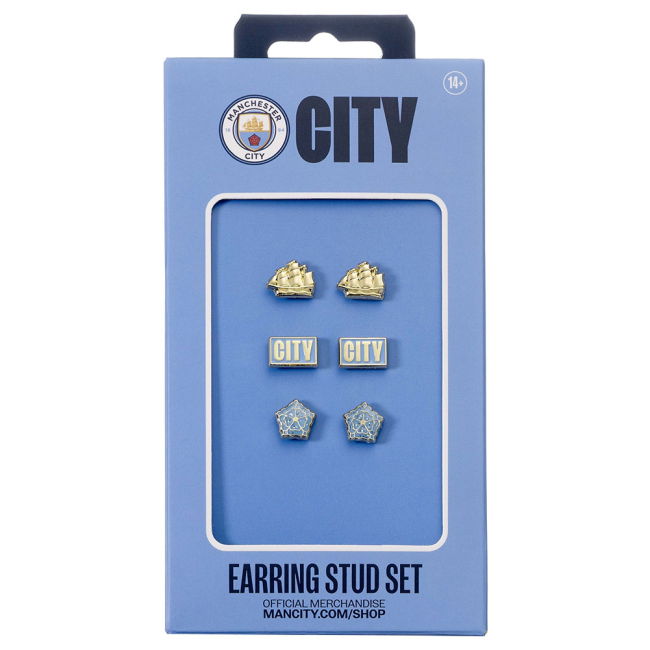 Men's Manchester City FC Stud Earring Set