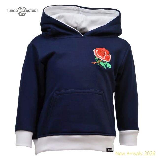 Kids England Hoodie - Navy/White