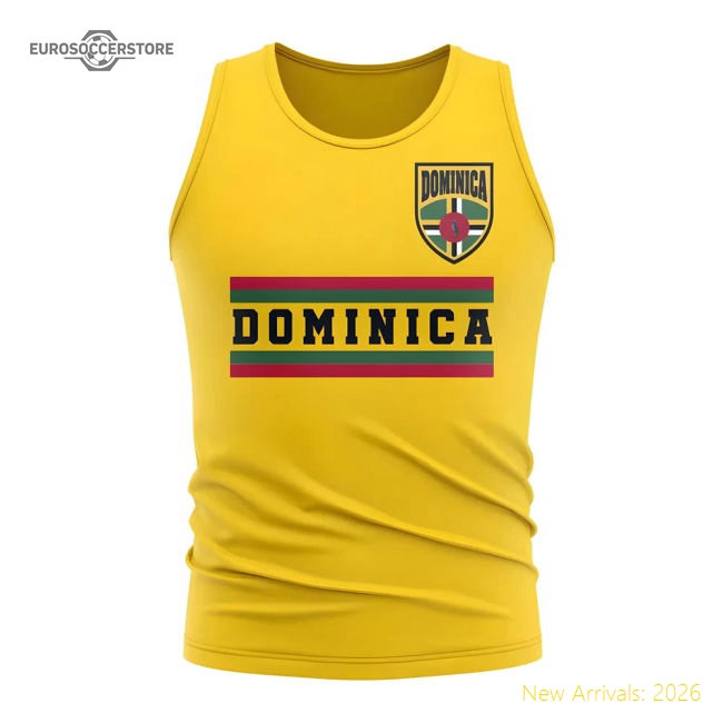 Exceptional Dominica Core Football Country Sleeveless Tee (yellow)