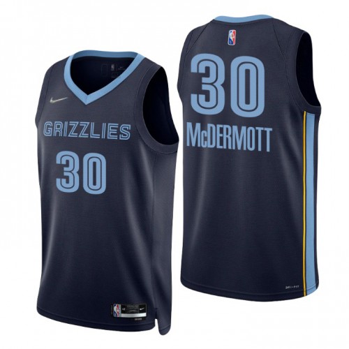 Nike Memphis Grizzlies #30 Sean Mcdermott Navy Mens 2021-22 NBA 75th Anniversary Diamond Swingman Jersey ¨C Icon Edition Mens