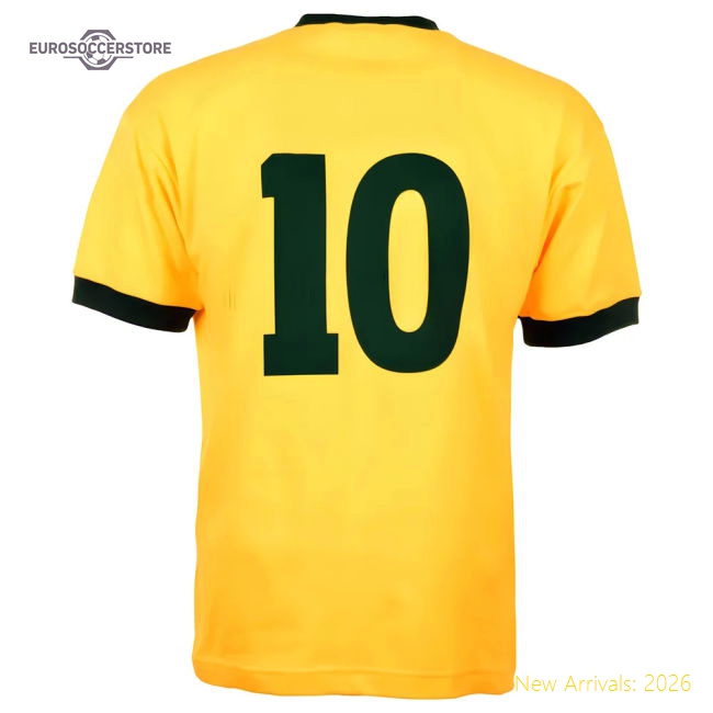Brazil 1970 World Cup No 10 Kids Retro Football Shirt