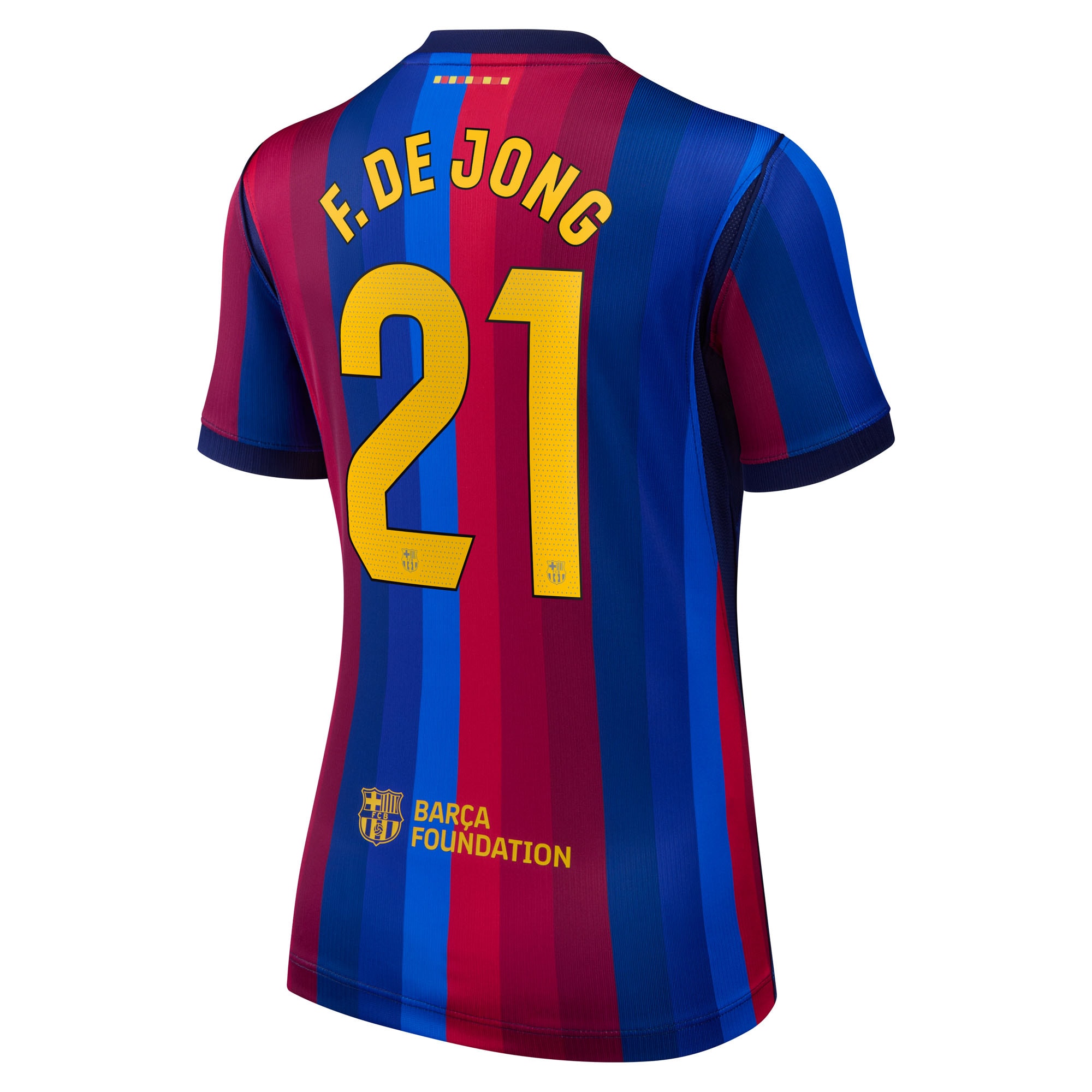 [SJH] Frenkie de Jong #21 Barcelona Women's 2026/27 Home Stadium Replica Jersey - Red