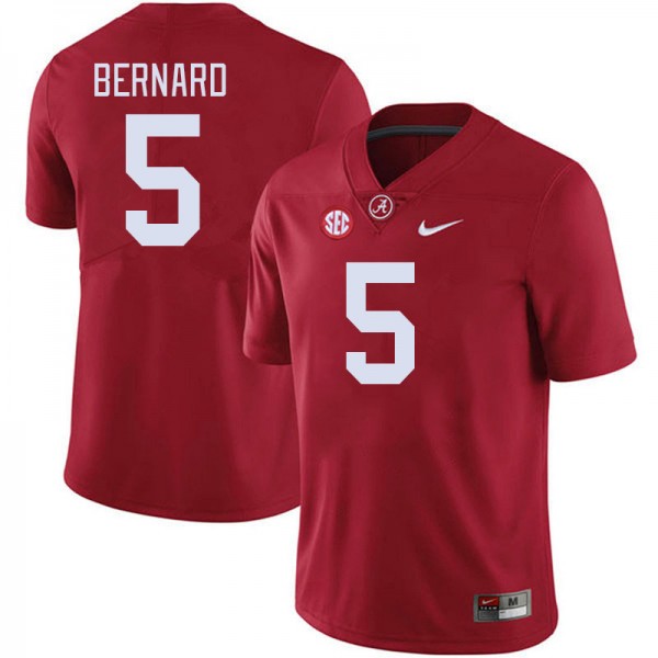 Men Alabama Crimson Tide #5 Germie Bernard Crimson Nike Stitch Jerseys