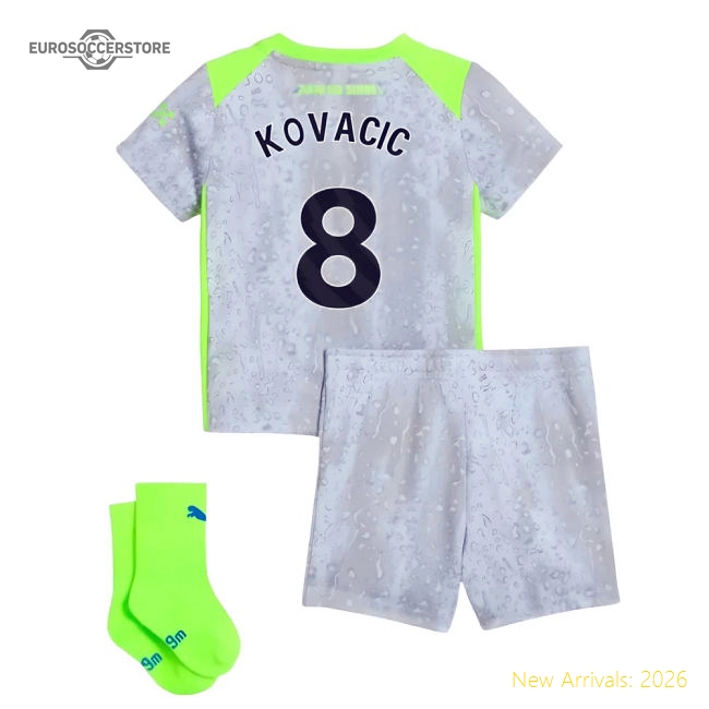 Professional 2025-2026 Man City Third Baby Kit Kovacic 8