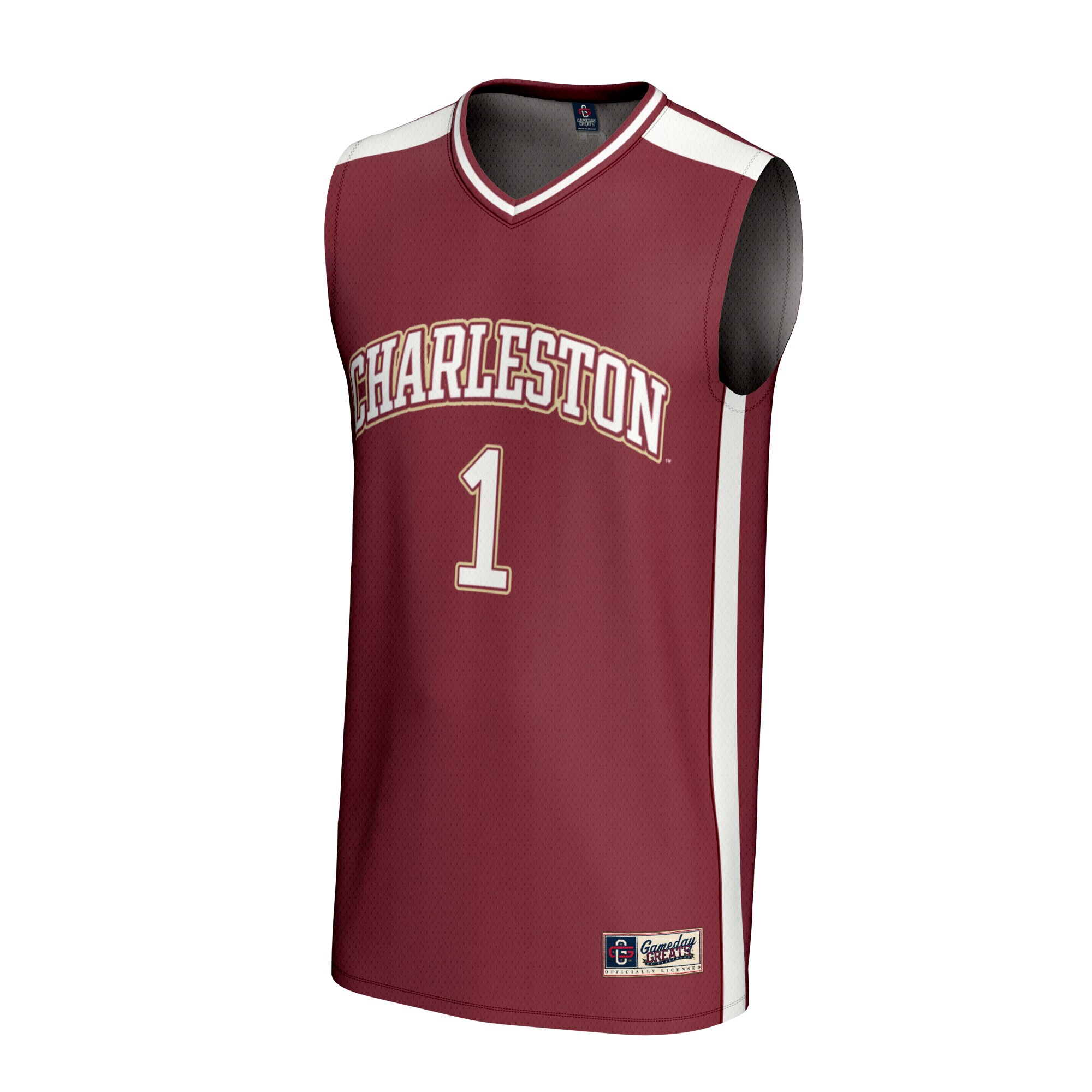 [NJP] Charleston Cougars GameDay Greats Youth Lightweight Collegiate Basketball Fashion Jersey - Maroon