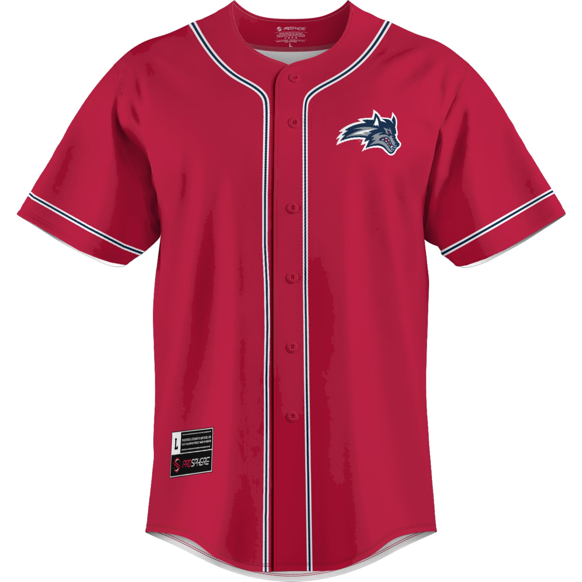 [DDG] Stony Brook Seawolves GameDay Greats Lightweight Baseball Jersey - Red