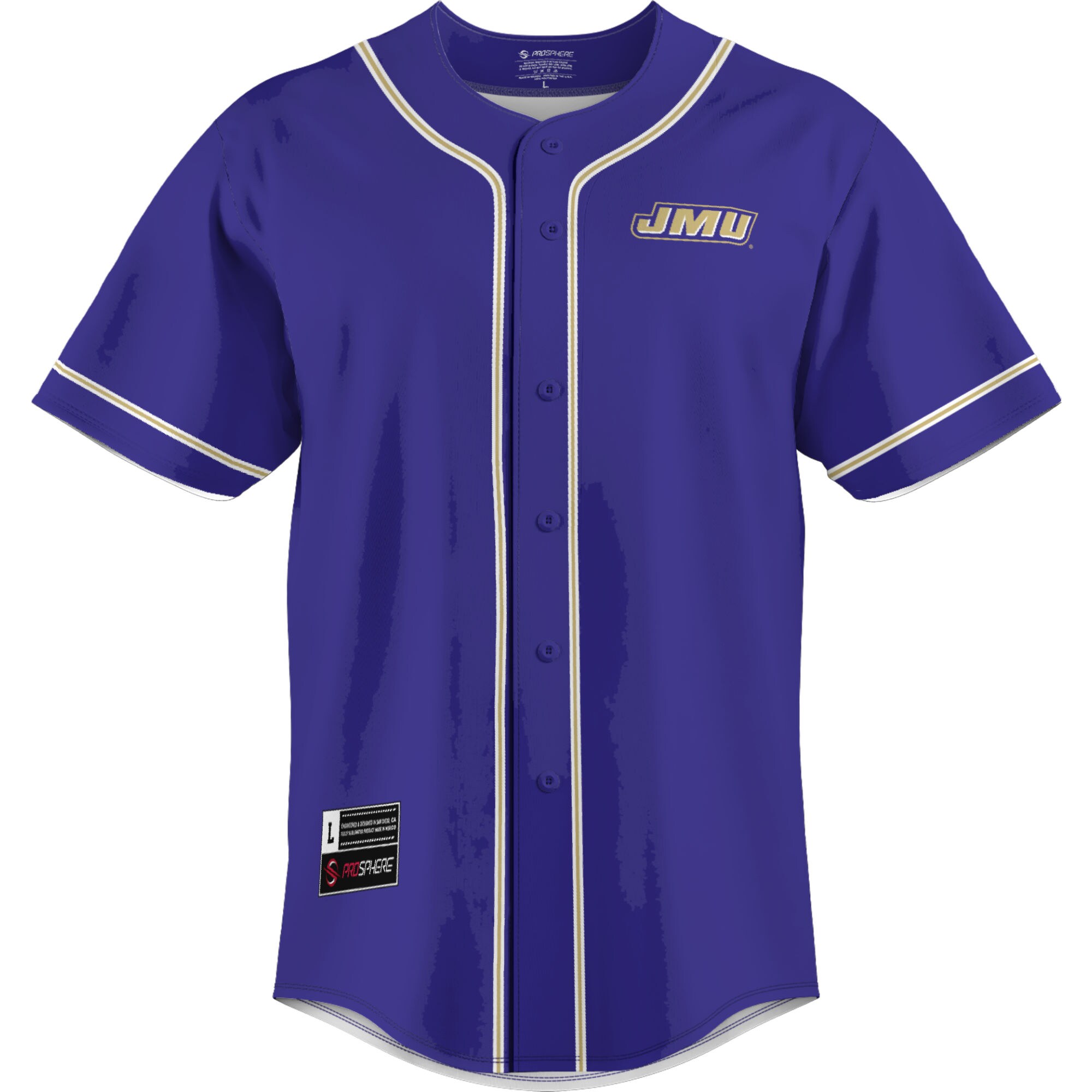 [NJP] James Madison Dukes GameDay Greats Lightweight Baseball Jersey - Purple
