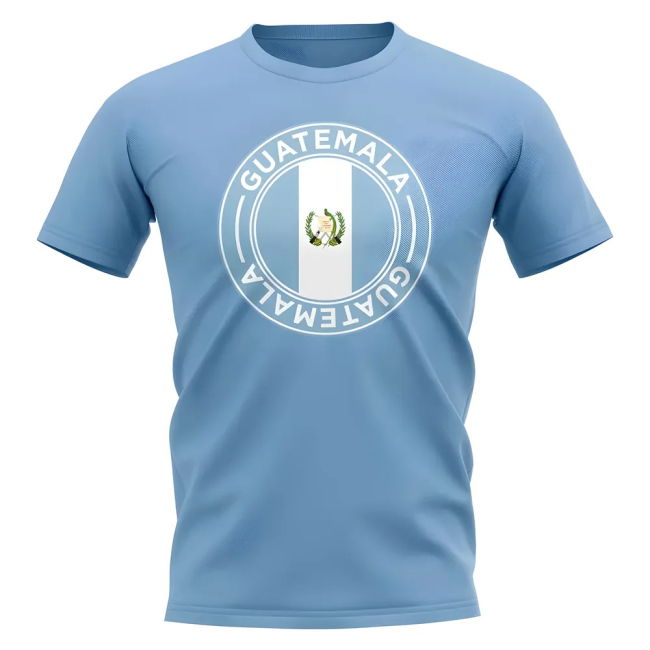 Aero-Dynamic Exclusive-Design Guatemala Football Badge T-Shirt (Sky)