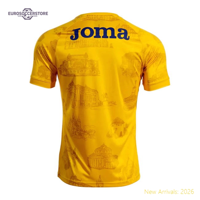 2025-2026 Romania Pre Match Shirt (Yellow) - Kids