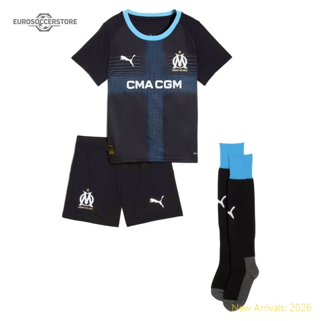 Trending 2025-2026 Marseille Away Mini Kit (Aubameyang 10)