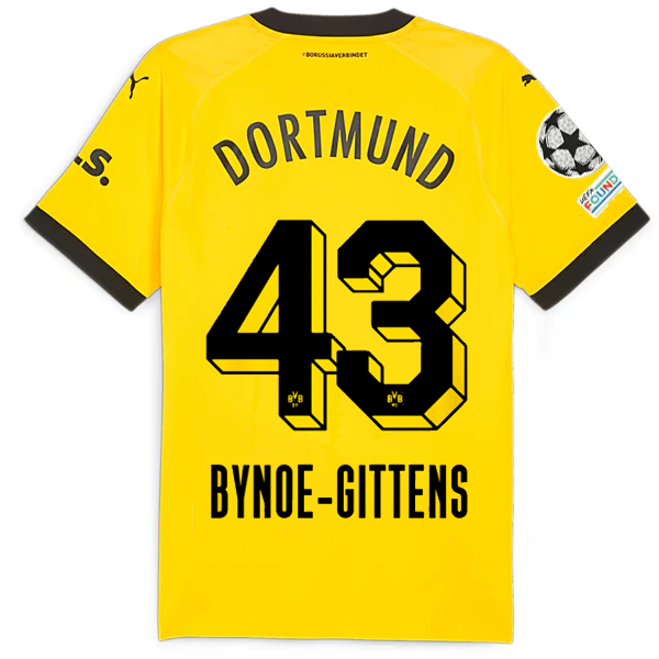 Borussia Dortmund Patches 2023-2024 UCL Home Jersey – Authentic Shirt