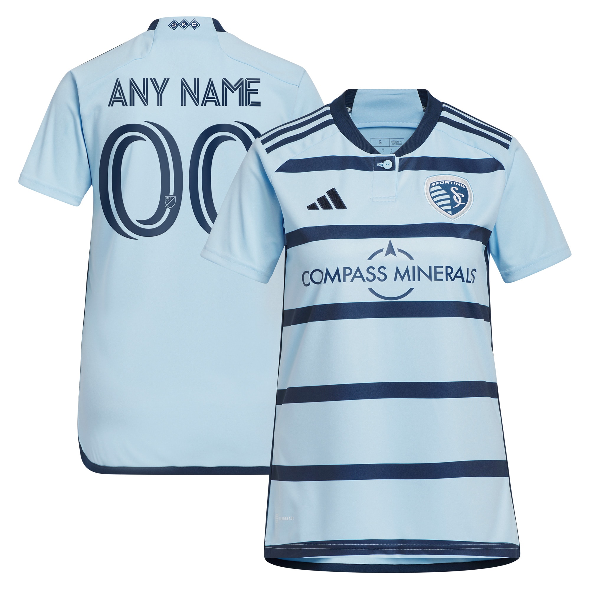 [SJH] Sporting Kansas City Women's 2023 Hoops 4.0 Replica Custom Jersey - Light Blue