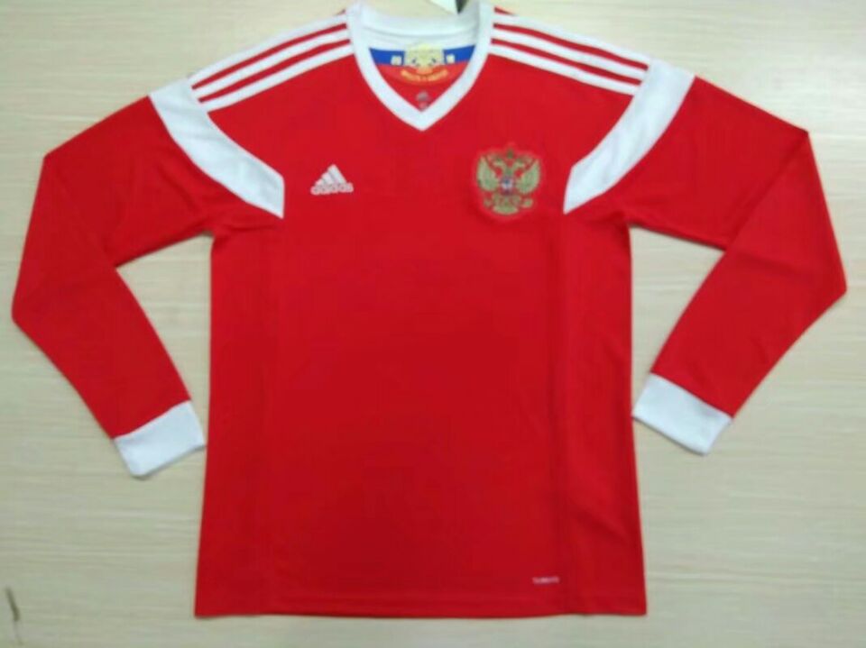 Durable Russia Home 2018 World Cup LS Soccer Jersey Shirt