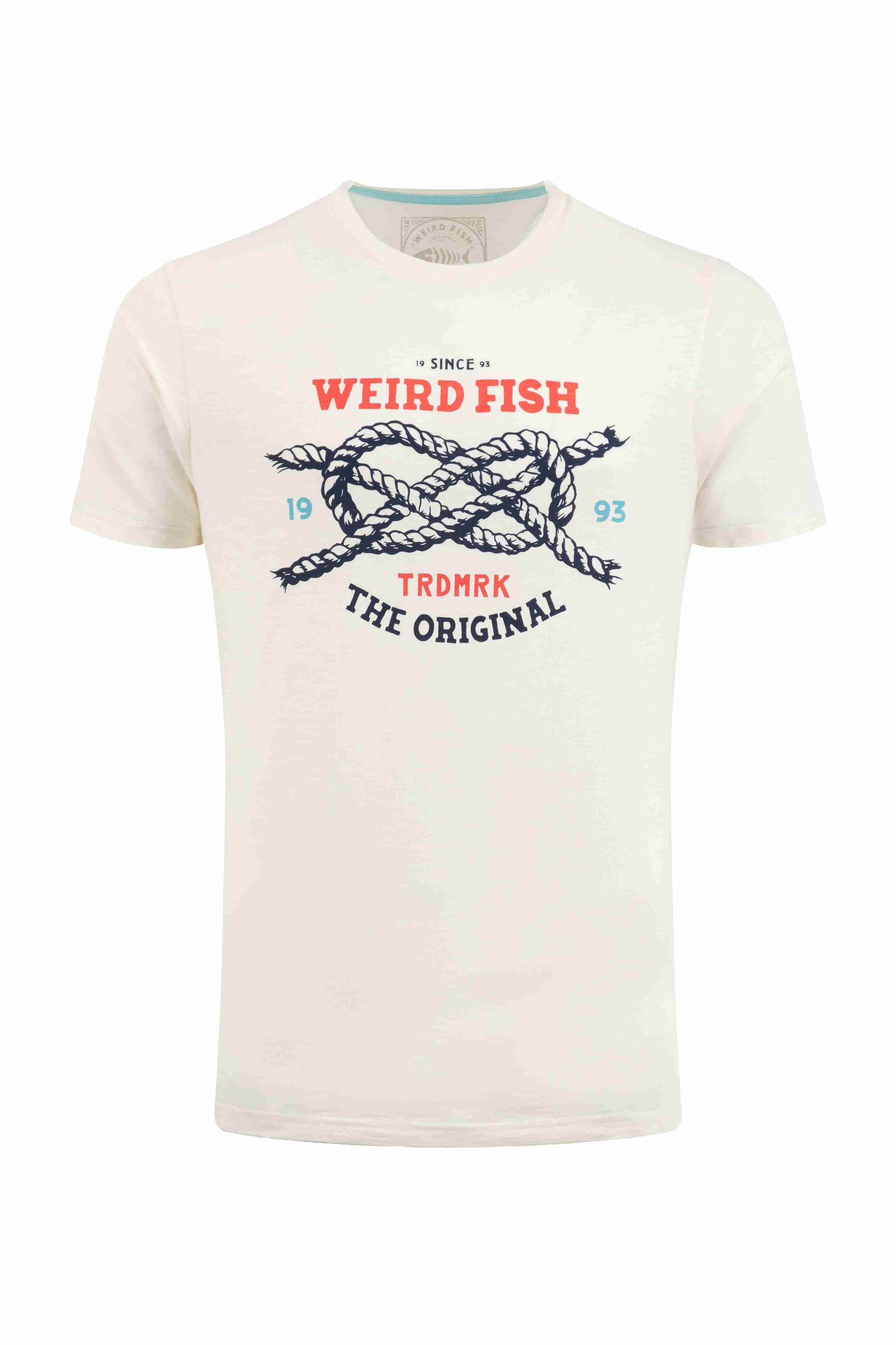 Cast Off Front Print Graphic T-Shirt Dusty White