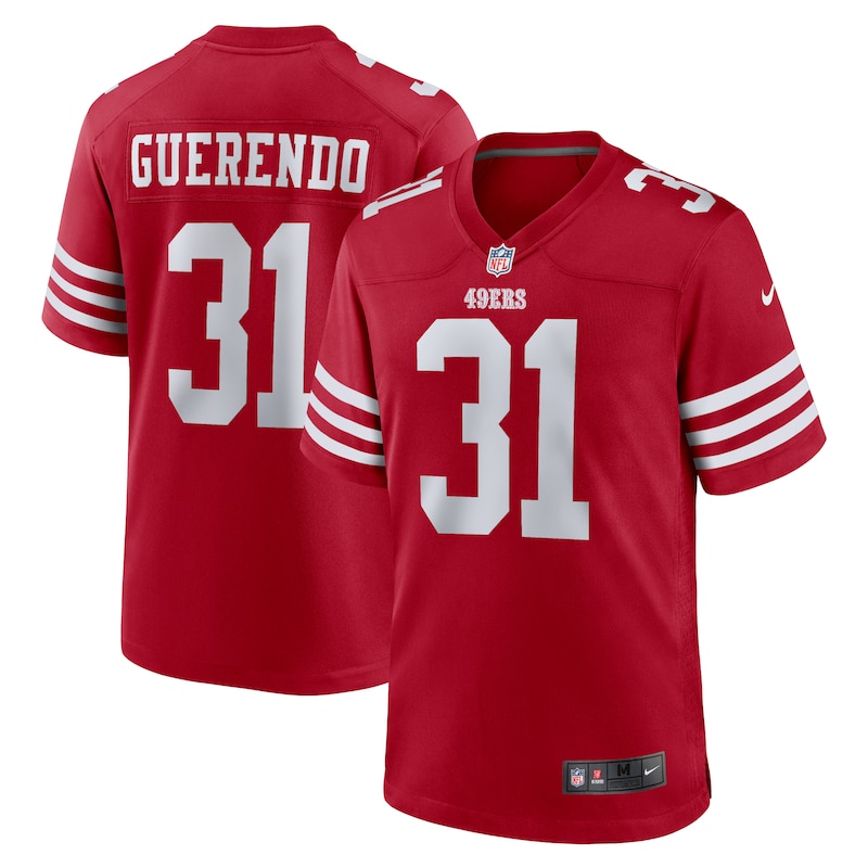 Isaac Guerendo San Francisco 49ers Nike Game Jersey - Scarle...