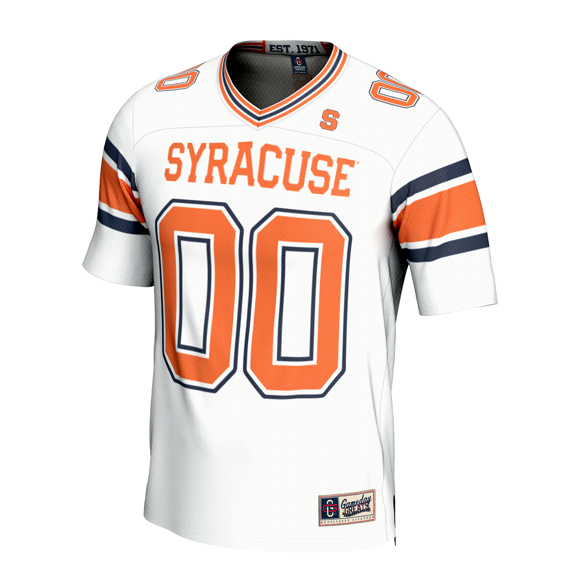 [NJP] Syracuse Orange GameDay Greats Youth NIL Pick-A-Player Lightweight Collegiate Football Fashion Jersey - White