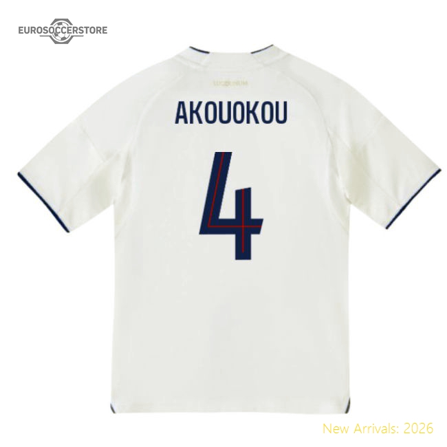 Supporter 2025-2026 Olympique Lyon Home Shirt (Kids) (Akouokou 4)