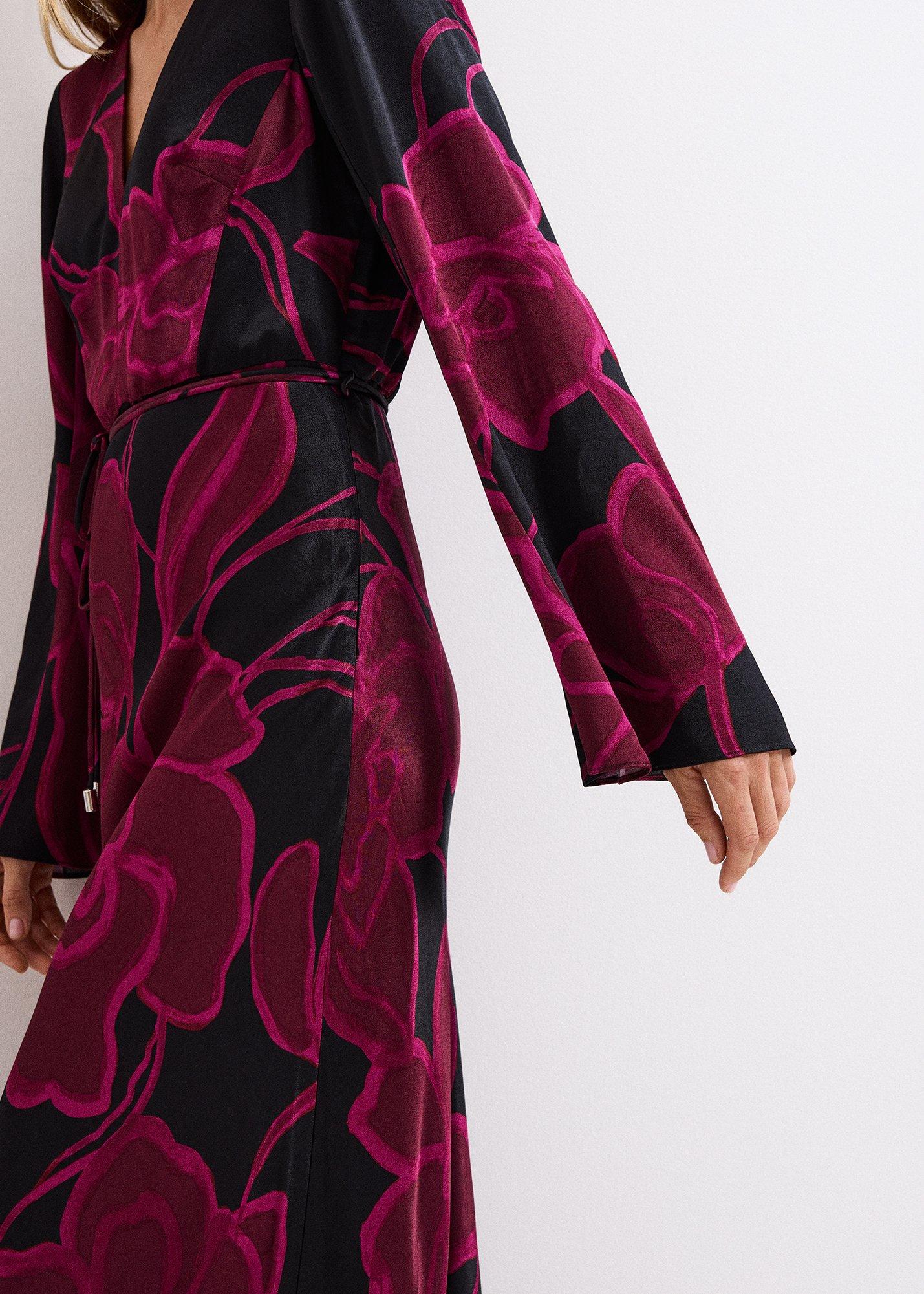 Rhea Printed Satin Maxi Dress