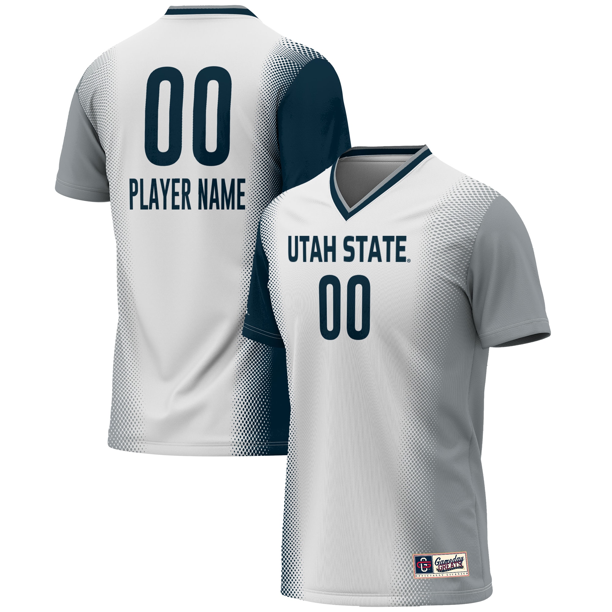 [SJH] Utah State Aggies GameDay Greats NIL Pick-A-Player Lightweight Women's Soccer Jersey - White