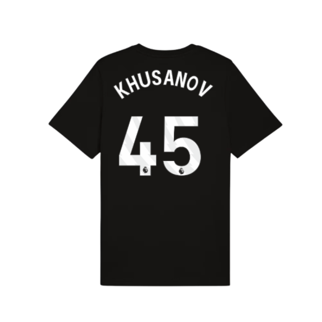 2025-2026 City Man Ftbless Tee (Black) (Khusanov 45) For Premier