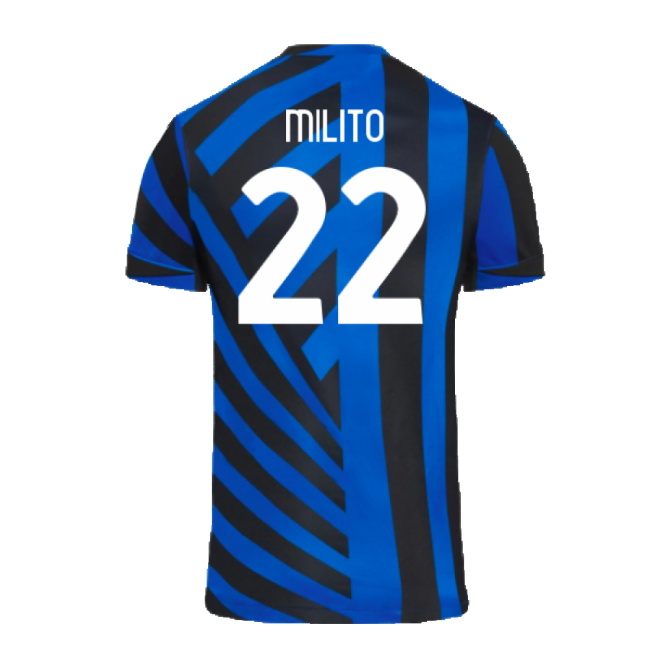 Faithful Inter Inter Milan Home Shirt Milito #22 Superior Craftsma...