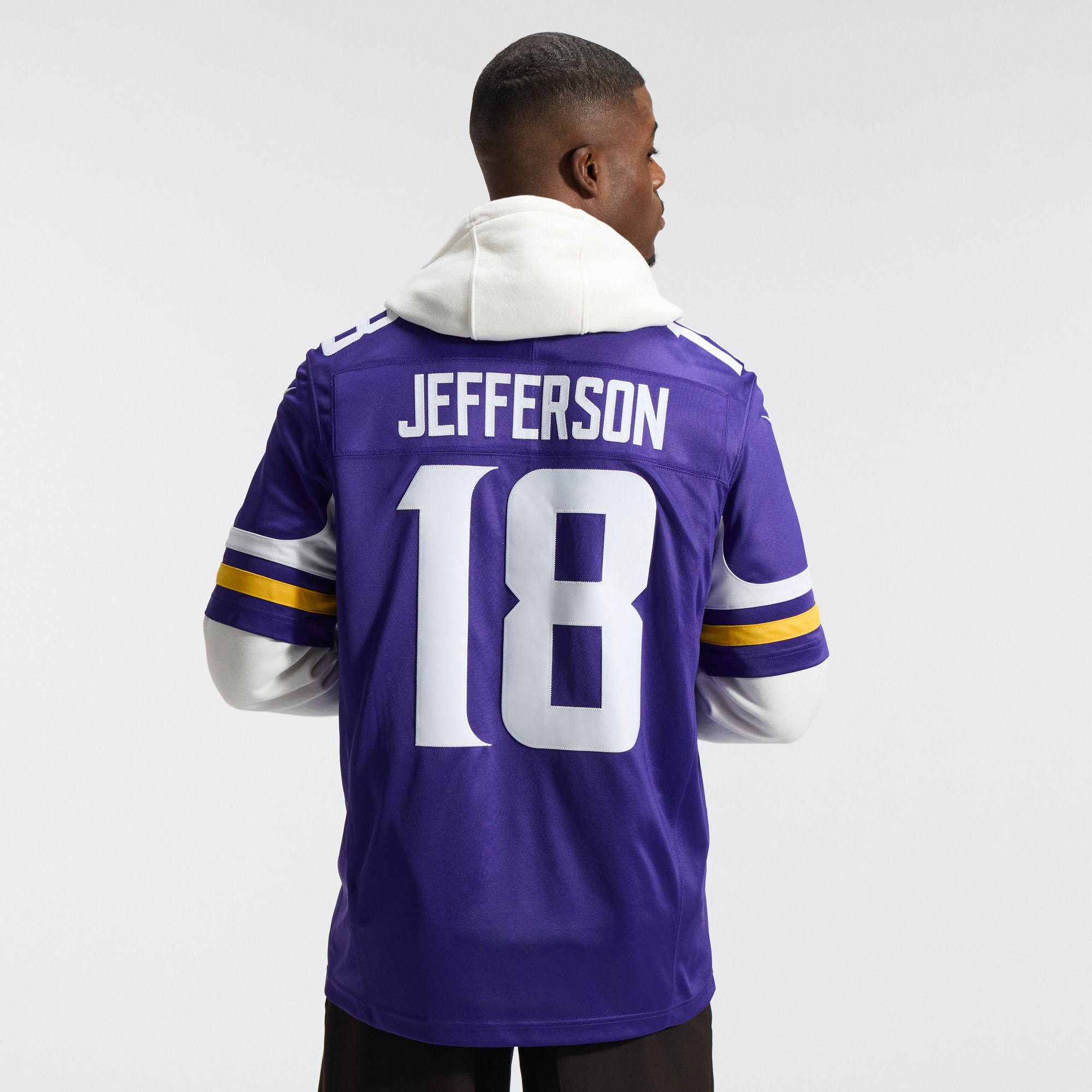 [LK] Justin Jefferson #18 Minnesota Vikings Team Vapor F.U.S.E. Stitched Limited Jersey - Purple