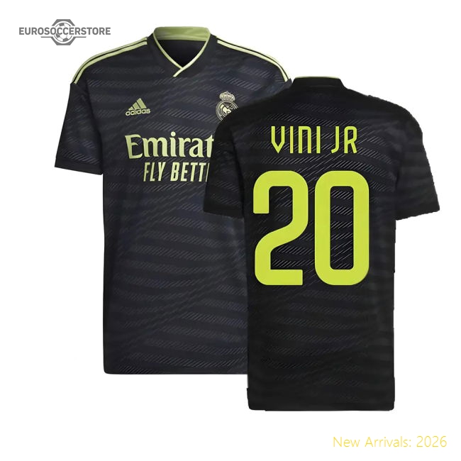 Exceptional 2022-2023 Real Madrid Alternative Jersey (vini Jr 20)
