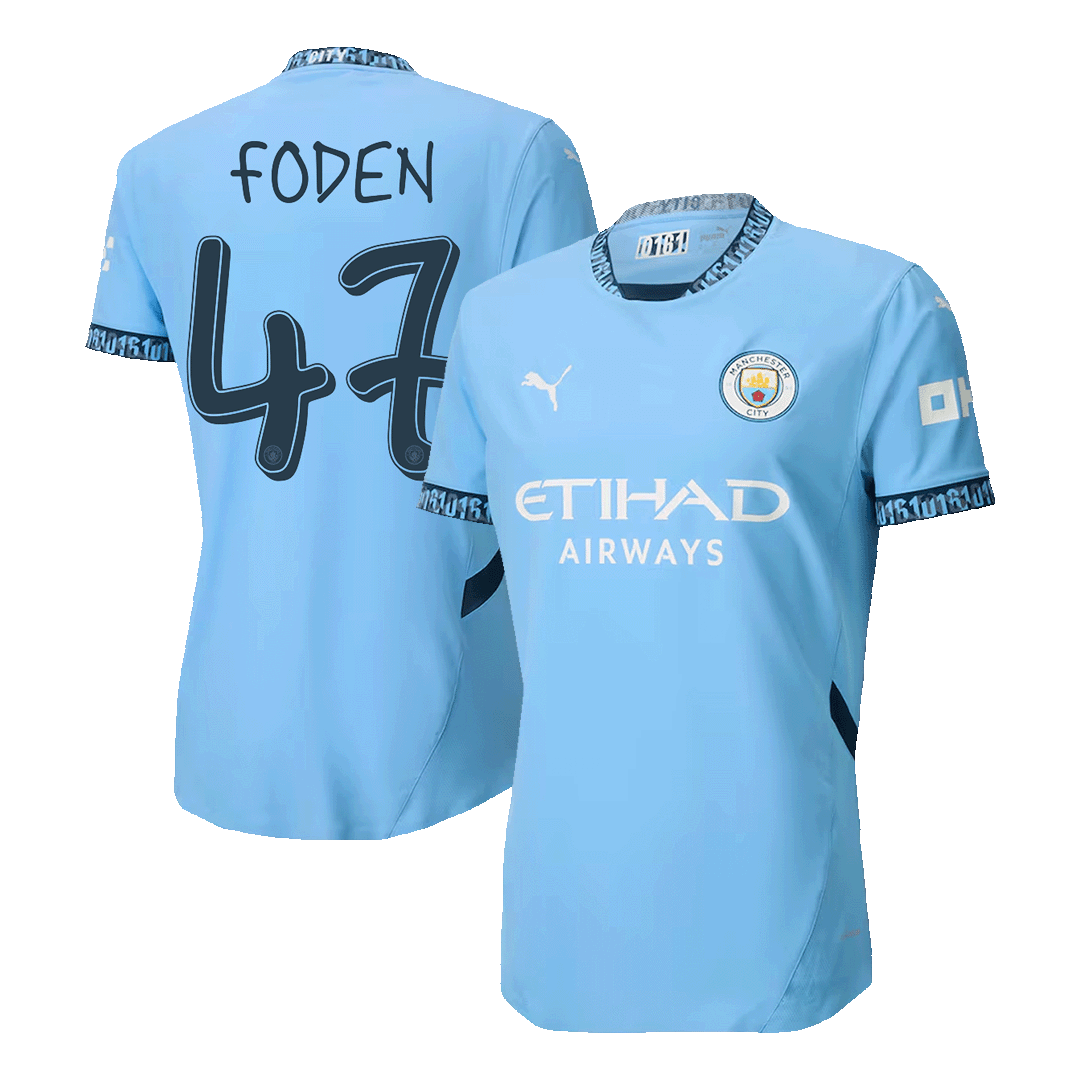 Player Version FODEN #47 Manchester City Home Soccer Jersey 2024/25 -