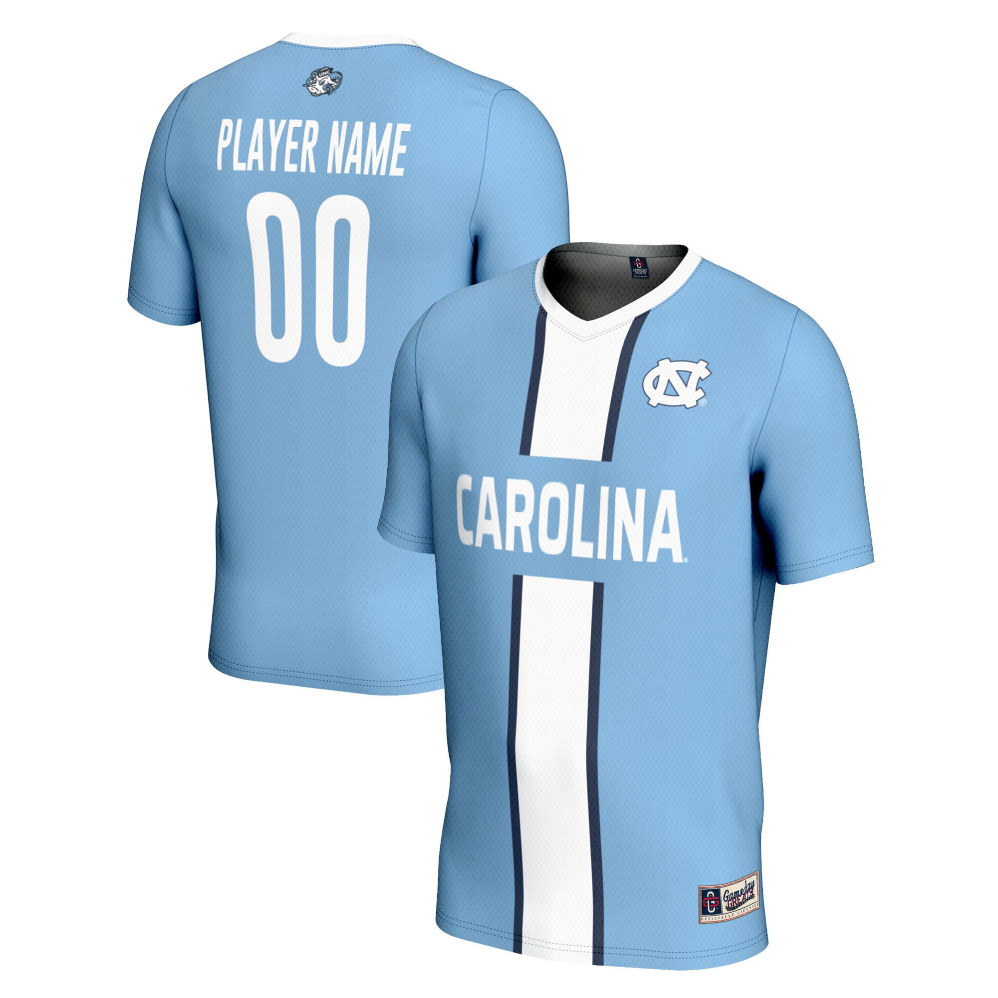 [NJP] North Carolina Tar Heels GameDay Greats Youth Pick-A-Player NIL Men's Soccer Jersey - Carolina Blue