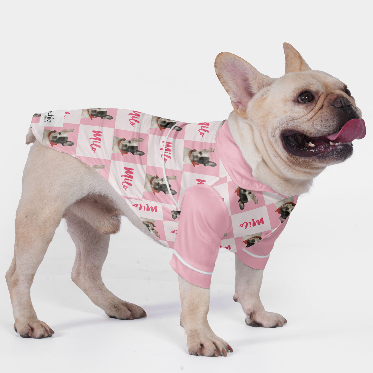 Culture-Inspired Personalized French Bulldog Pajamas Featuring Your D...