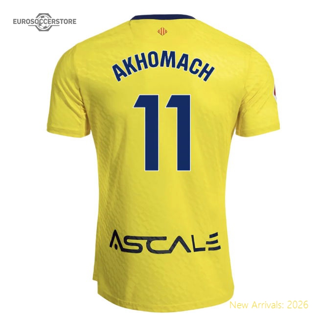 Excellent 2025-2026 Villarreal Main Jersey (akhomach 11)