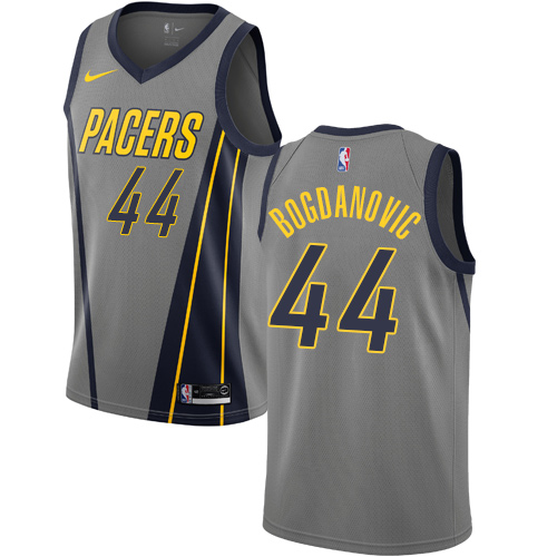 Nike Indiana Pacers #44 Bojan Bogdanovic Gray NBA Swingman City Edition 2018/19 Jersey Mens