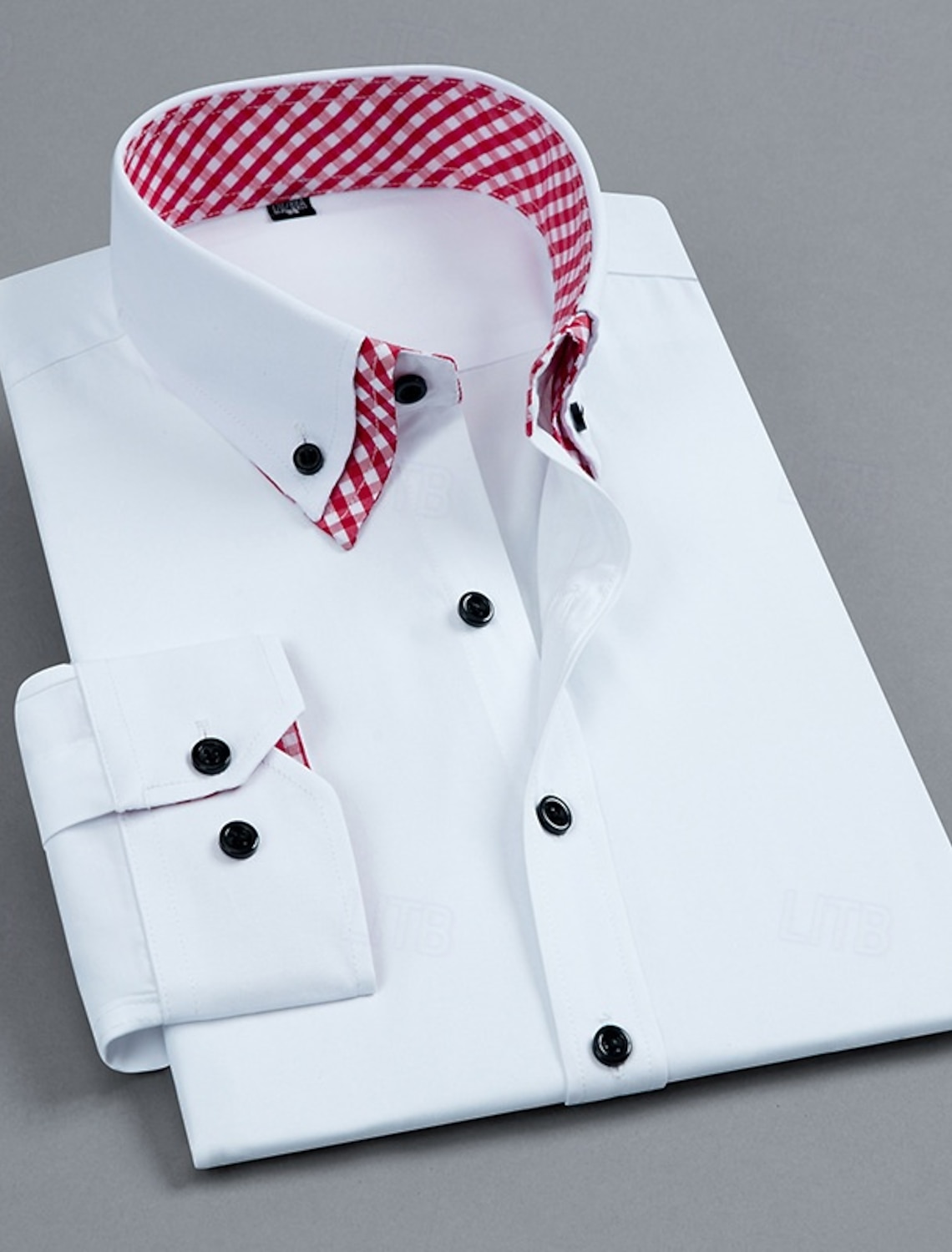 Men's Shirt Dress Shirt Button Up Shirt Plain Wedding Party White Pink Blue Light Purple Long Sleeve Lapel Spring Fall Clothing Apparel Pocket