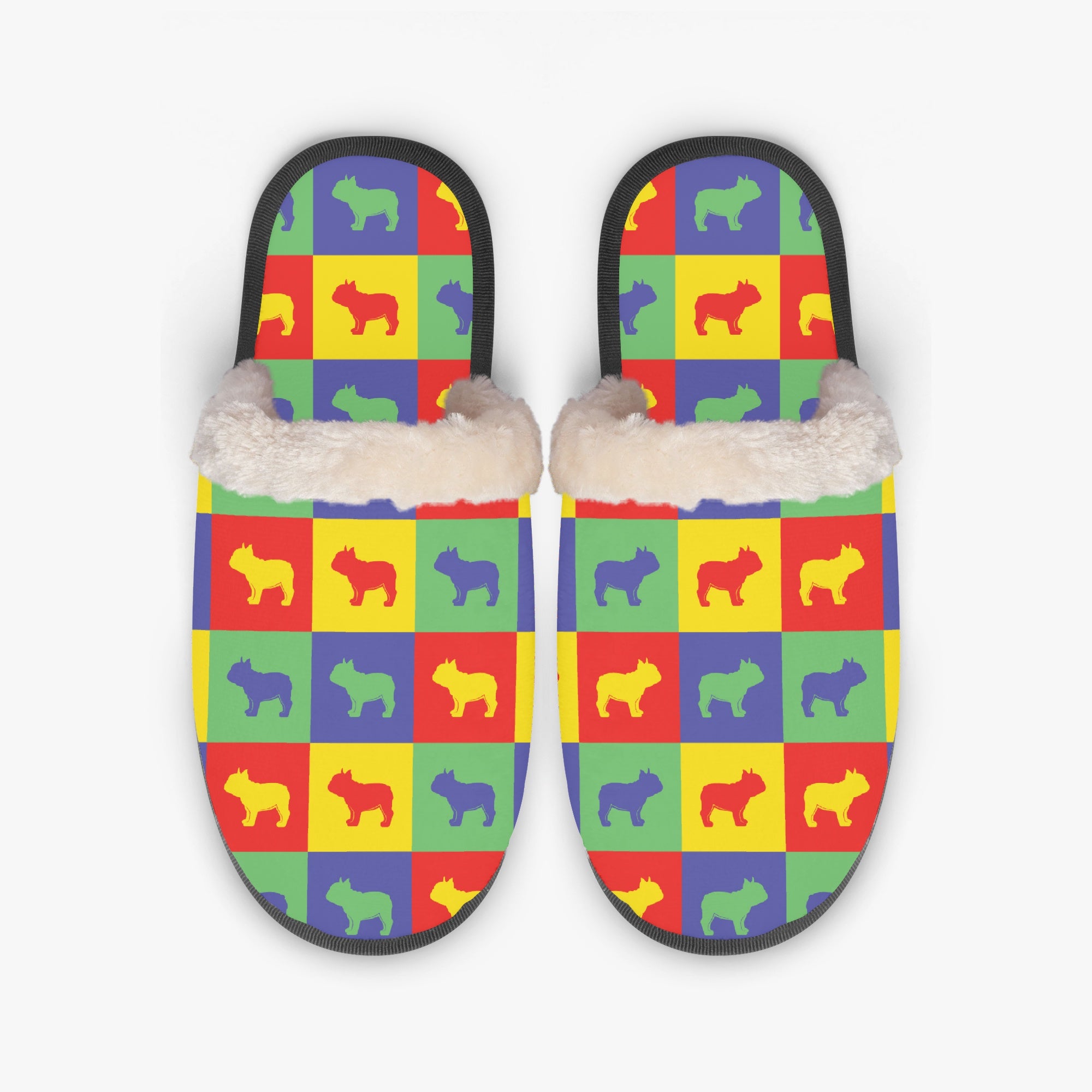 French Bulldog Piglet Cozy Winter Slippers Frenchie Paw Protection