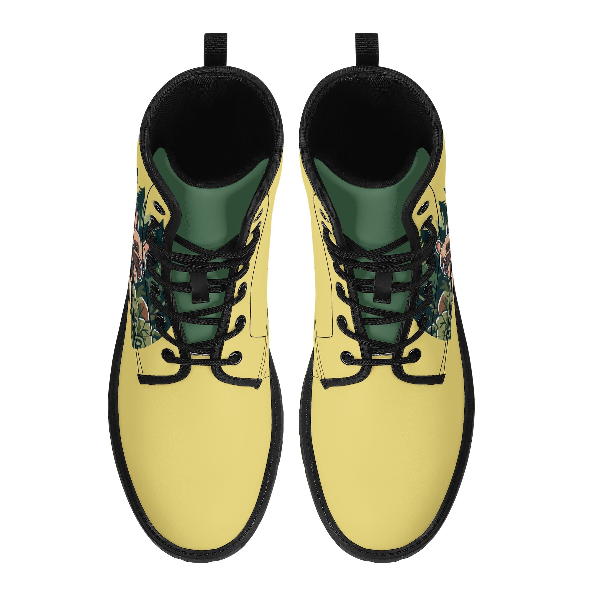 French Bulldog Themed Ivy - Everyday Leather Boots Outdoor Style