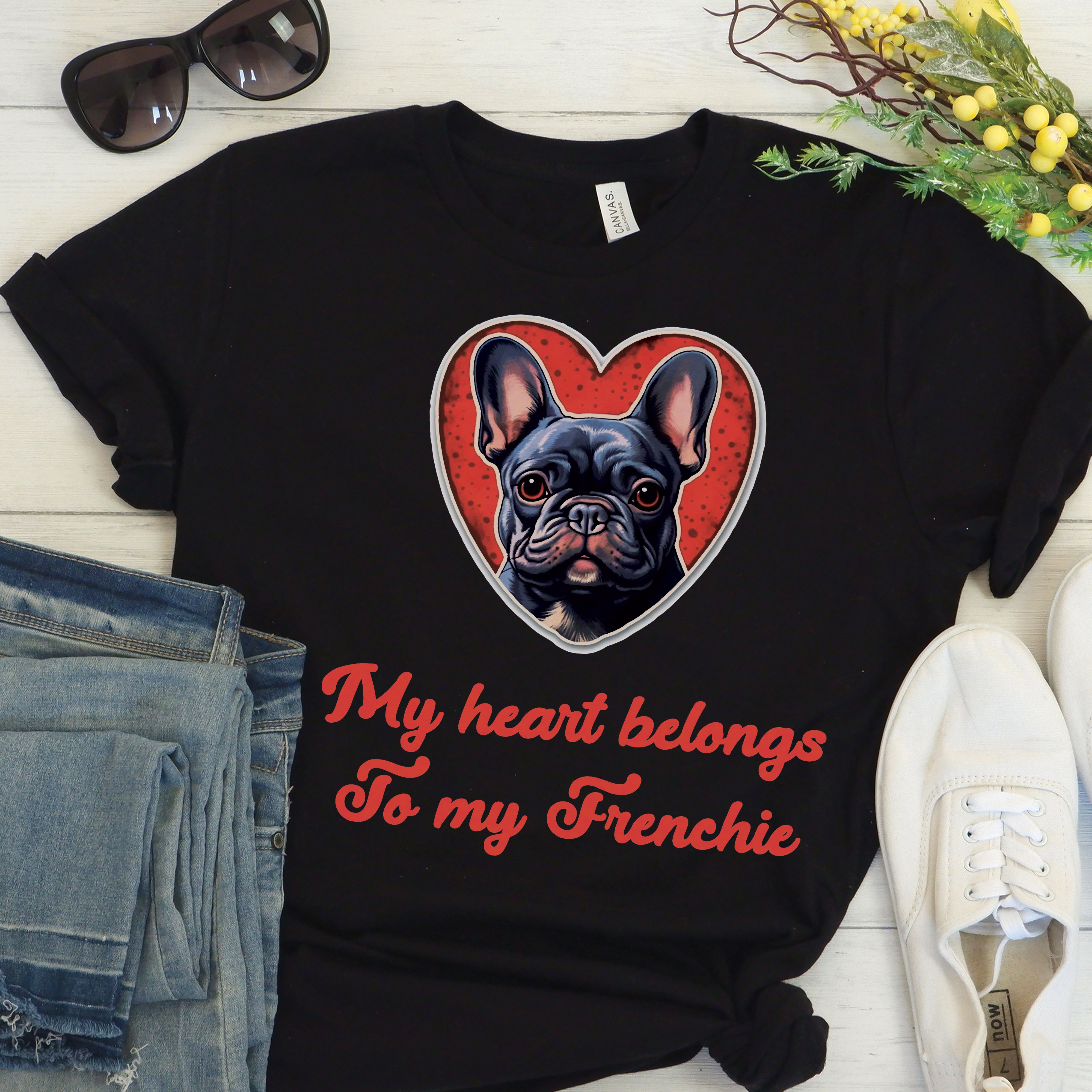 Street-Ready Everyday Frenchie Love - Unisex T-shirt for Daily Life