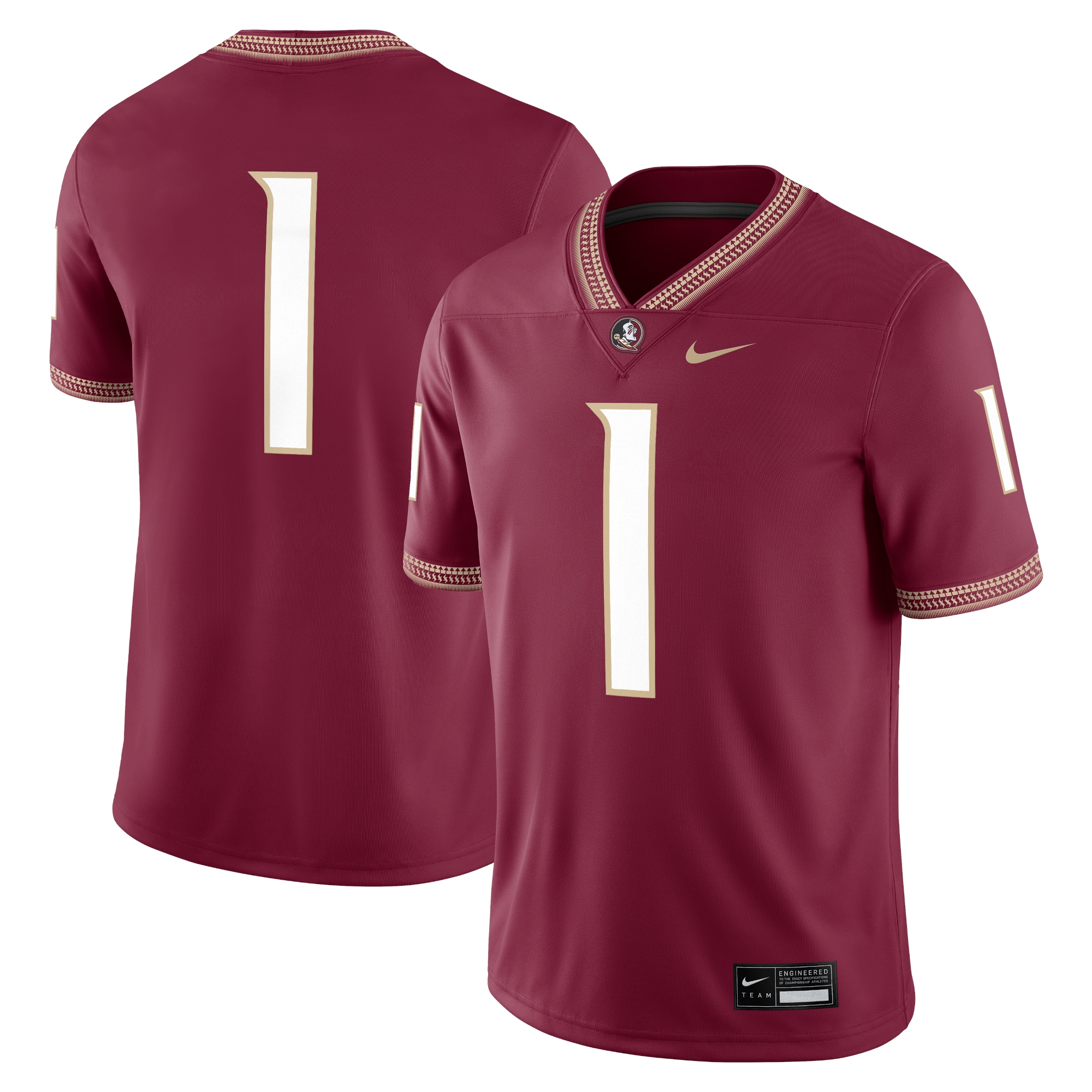 [NJP] Youth Florida State Seminoles Game Jersey - Garnet