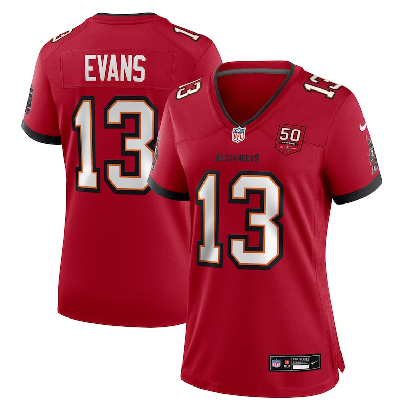 None Mike Evans TB Buccaneers Retro Genuine Jersey Football Apparel