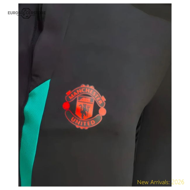 High-Quality 2023-2024 Man Utd Training Pants Black Authentic